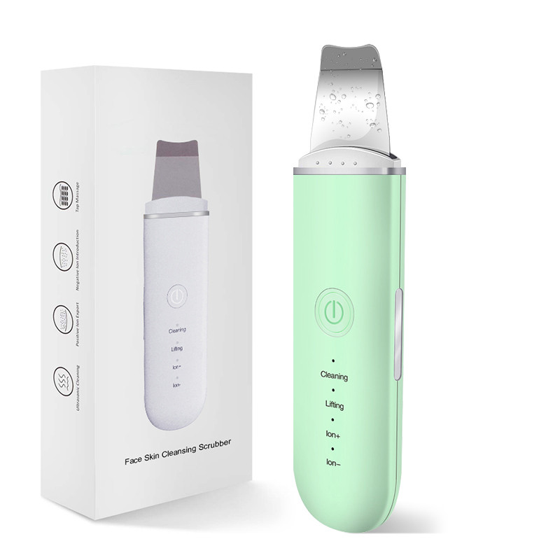 Ultrahangos bőrradír vibrációs arc spatula mitesszer eltávolító arcradír lapát Tiszta kavitációs peeling arc lifting