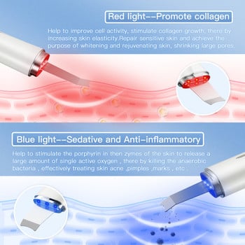 ANLAN Ултразвуков скрубер за кожа Пилинг Лопата Синя светлина Грижа за кожата Дълбоко почистване на лице Машина за лифтинг на лице Нано спрей за лице