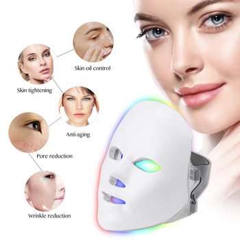 Μάσκα προσώπου 7 χρωμάτων IPL LED Θεραπεία φωτονίων κατά της ακμής αφαίρεση ρυτίδων Αναζωογόνηση του δέρματος Εργαλεία περιποίησης δέρματος προσώπου NOBOX Beauty Mask