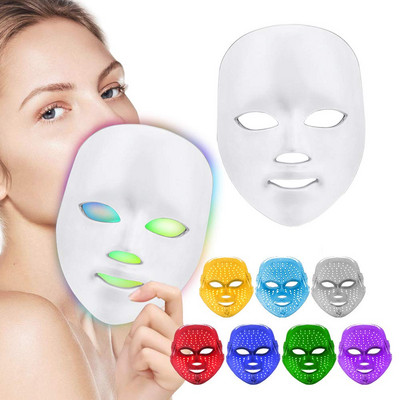 7 culori IPL LED Mască facială Terapia fotonică Anti-Acnee Îndepărtarea ridurilor Întinerirea pielii Instrumente de îngrijire a pielii pentru față Mască de frumusețe NOBOX