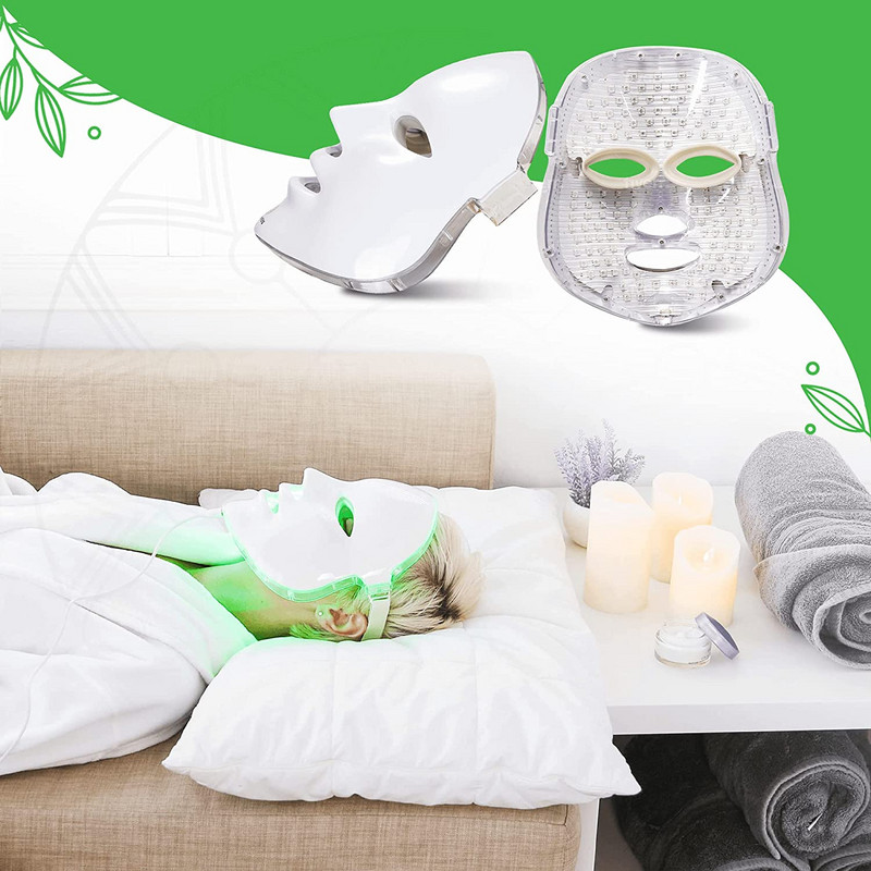 7 színű IPL LED arcmaszk Fotonterápia pattanás elleni ránctalanítás bőrfiatalítás arcbőrápoló eszközök NOBOX szépségmaszk