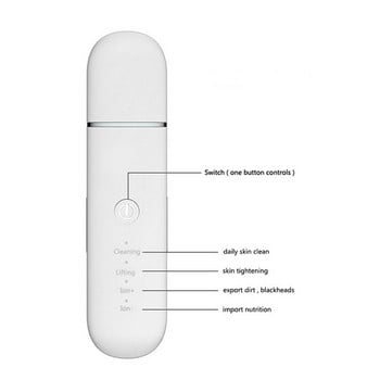 Beauty Face Cleaner Ultrasonic Skin Scrubber Usb Plug Remover Blackhead Μασάζ προσώπου Περιποίηση δέρματος ακμής Peeling Face Cavitation