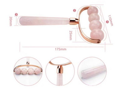 Valjak od žada za lice Masažer za vrat, kožu i oči Valjak za tretman očiju Smanjenje bora protiv starenja Prirodna kristalna ljepota Valjak za lice od žada