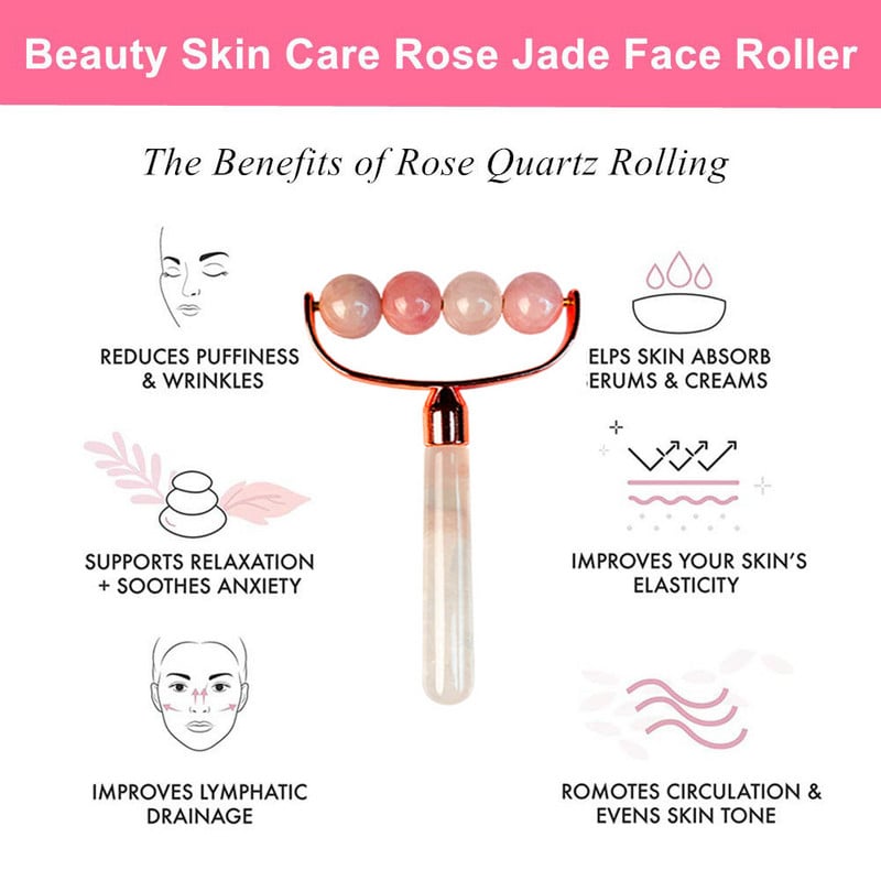 Valjak od žada za lice Masažer za vrat, kožu i oči Valjak za tretman očiju Smanjenje bora protiv starenja Prirodna kristalna ljepota Valjak za lice od žada