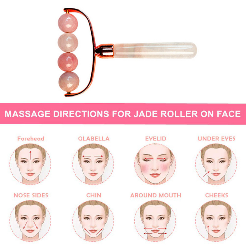 Valjak od žada za lice Masažer za vrat, kožu i oči Valjak za tretman očiju Smanjenje bora protiv starenja Prirodna kristalna ljepota Valjak za lice od žada