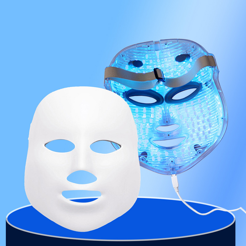 Mască facială cu lumină LED în 7 culori Mască LED pentru întinerirea pielii Fototerapie Îngrijirea feței Frumusețe Anti acnee Albire Mască pentru îndepărtarea ridurilor