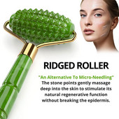 Természetes Jade görgős masszírozó archengerhez Guasha kaparó arc Gouache Stone Skin Lifting Beauty karcsúsító eszköz ránctalanító