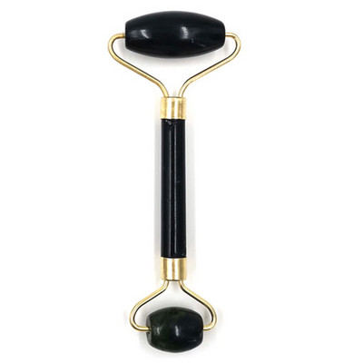 Natūralus masažuoklis veidui Guašo grandiklis veido masažuokliui Obsidian Jade Roller Guasha grandiklis veidui Microniddle voleliu