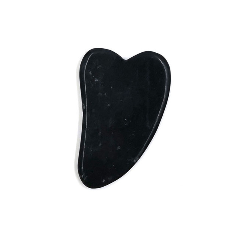 Natūralus masažuoklis veidui Guašo grandiklis veido masažuokliui Obsidian Jade Roller Guasha grandiklis veidui Microniddle voleliu