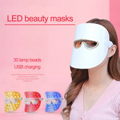 Wakeforyou 3 Colors Led Arcmaszk Led Koreai Fotonterápiás Arcmaszk Gép Fényterápiás Akne Maszk Nyak Szépség Led Maszk Új