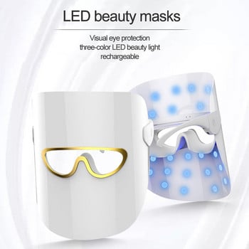 Wakeforyou 3 Colors Led Facial Mask Led Korean Photon Therapy Face Mask Machine Light Therapy Acne Mask Neck Beauty Led Mask New