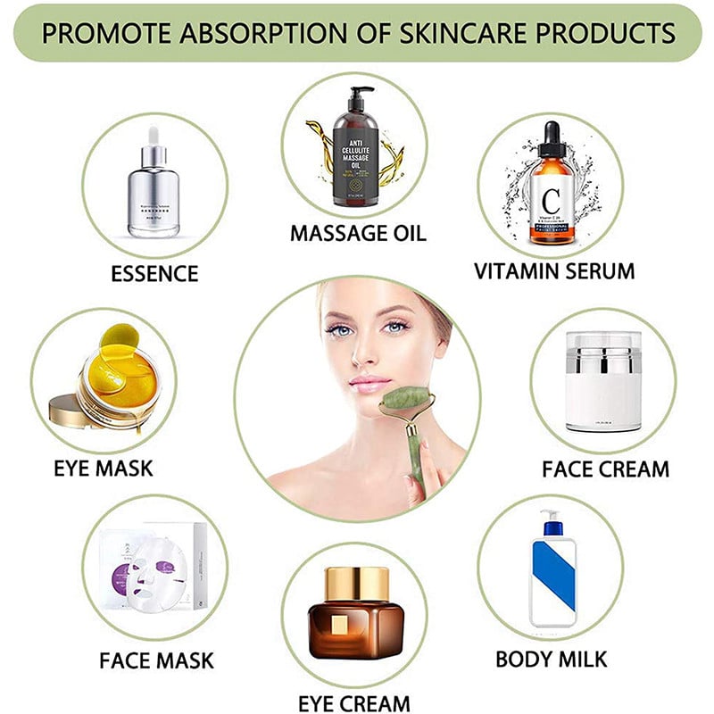 Masažer Valjak od žada za lice Prirodni kamen od žada Prirodni strugač za lice Podizanje lica Gua Sha Valjak za masažu leđa za mršavljenje tijela