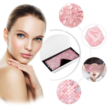 Rose Quartz Eye Sleep Mask Facial Massager Jade Roller Gua Sha Scraper Eyes Relax Fade Dark Circles Περιποίηση του δέρματος Εργαλεία ομορφιάς Δώρα