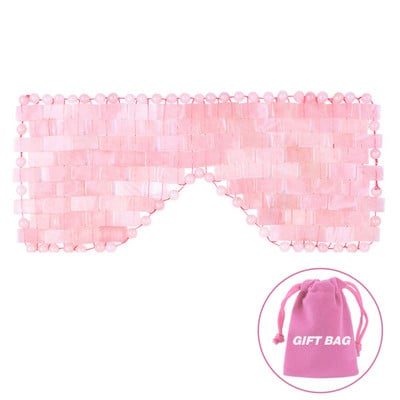 Rózsakvarc Eye Altató Maszk Arc masszírozó Jade Roller Gua Sha Scraper Eyes Relax Fade Sötét karikák Bőrápolás Szépségeszközök Ajándékok