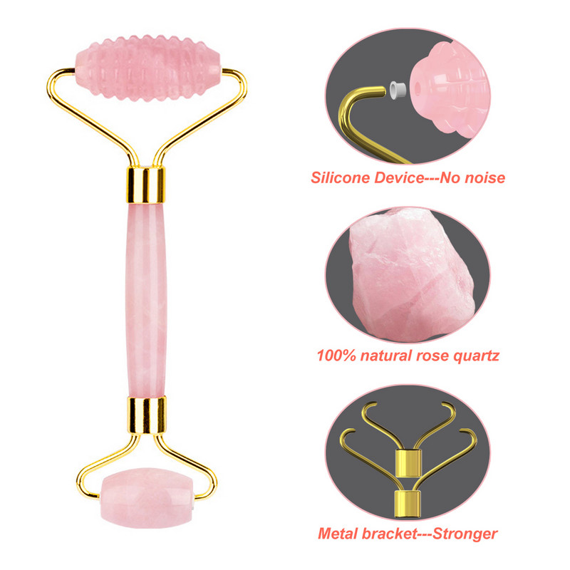 Rózsakvarc Eye Altató Maszk Arc masszírozó Jade Roller Gua Sha Scraper Eyes Relax Fade Sötét karikák Bőrápolás Szépségeszközök Ajándékok