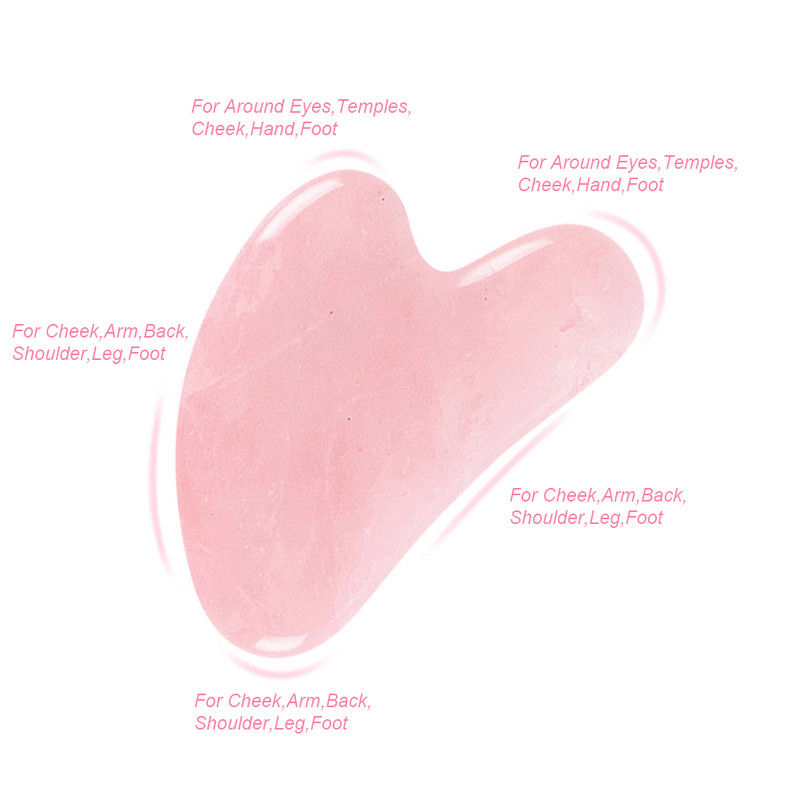 Rózsakvarc Eye Altató Maszk Arc masszírozó Jade Roller Gua Sha Scraper Eyes Relax Fade Sötét karikák Bőrápolás Szépségeszközök Ajándékok