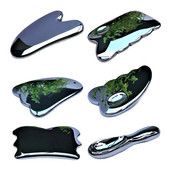 Masaža lica Valjak od žada Guasha strugač Masažer prirodnim terahercnim energetskim kamenom Oči Lice Vrat Tanko podizanje Opuštanje Alati za mršavljenje