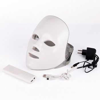 7-цветна светлинна фотонна терапия за красота Дропшипинг стягаща кожата против акне LED безжична акумулаторна маска за лице Home SPA