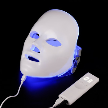 7-цветна светлинна фотонна терапия за красота Дропшипинг стягаща кожата против акне LED безжична акумулаторна маска за лице Home SPA