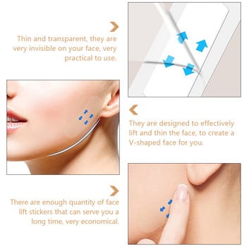 Face Lift Tape Stickers Lifting Instant Skin Neck Chin Slimming Double Patch Band Invisible Veye Tool Shaped Makeup Σύσφιξη