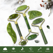 Valjak od prirodnog žada Gua Sha Massager Set alata za lice Set valjaka za gvaš struganje Njega kože lica Ljepota Zdravlje Alati za masažu