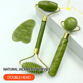 Guasha arcmasszírozó arc Jade görgős masszázshoz Természetes Gua Sha kaparó Szépségeszközök Archenger Jade Microniddle masszírozó