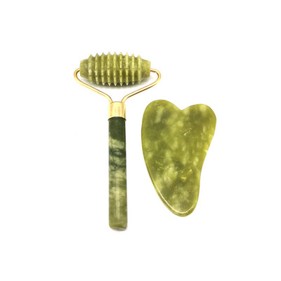 Face Lift karcsúsító öregedésgátló ráncok Jade roller Gua Sha kaparó masszázs eszköz Bőrápoló test Guasha méregtelenítő arcmasszírozó