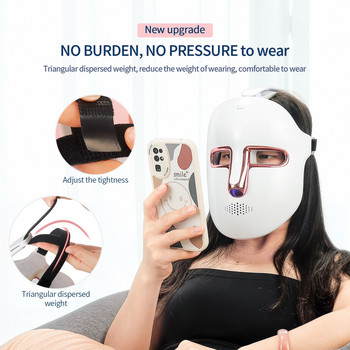Безжична 7-цветна LED маска за лице, фототерапия, премахване на бръчки, красота на лицето, електрическо терапевтично устройство, фотонно подмладяване, маска за лице