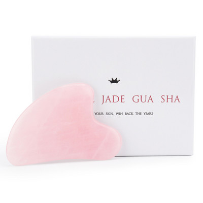 Arcmasszírozó Jade Roller Gua Sha készlet virágos gouache kaparóval az archoz Jade Stone arcmasszírozó görgő a nyak szemek testmasszírozójához