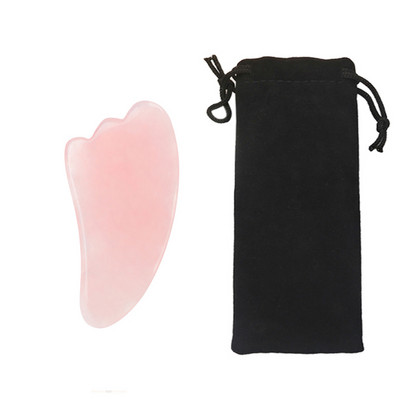 Arcmasszírozó Jade Roller Gua Sha készlet virágos gouache kaparóval az archoz Jade Stone arcmasszírozó görgő a nyak szemek testmasszírozójához