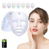 USB Charge 7Colors LED arcmaszk foton terápiás bőrfiatalítás aknés ránctalanítás bőrápoló maszk Bőrvilágosító