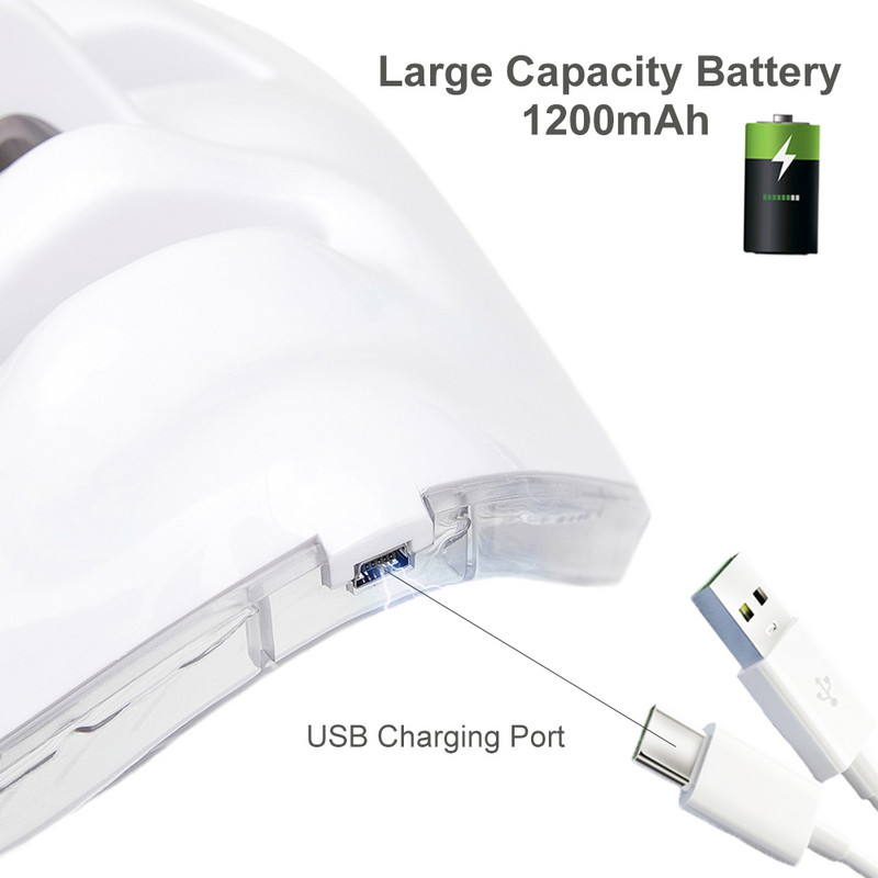 USB Charge 7Colors LED arcmaszk foton terápiás bőrfiatalítás aknés ránctalanítás bőrápoló maszk Bőrvilágosító