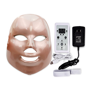 7 цвята LED маска за лице Подмладяване на кожата Против бръчки Акне Фотонна терапия Салон Инструменти Възстановяване на кожни алергии Dropshipping