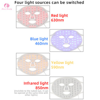 Νέα 4 χρώματα 240 τμχ μικρά λαμπάκια μαλακή σιλικόνη LED Μάσκα προσώπου φωτονοθεραπεία θεραπεία κατά των ρυτίδων Αναζωογόνηση δέρματος Περιποίηση δέρματος