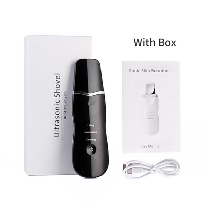 Spatulă de față cu ultrasunete Scrubber pentru piele Masaj cu vibrații de înaltă frecvență Lifting facial Îndepărtarea punctelor negre Deep Peeling Cleaner