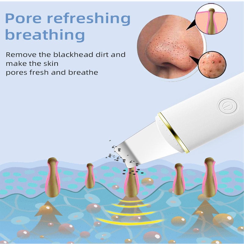 Ultrahangos bőrradír mély arctisztító gép peeling lapát arc pórustisztító arcbőrradír lifting gép