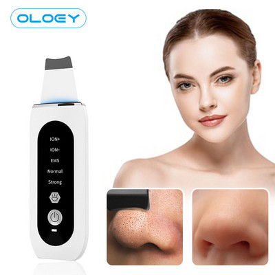 OLOEY ultrahangos bőrradír peeling mitesszer eltávolító mély arctisztító ultrahangos ionos tisztító arcszépítő arctisztító