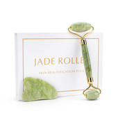 Természetes Rózsakvarc Jade Roller Gua Sha Set Arcmasszírozó Roller Jade Köves masszázskészlet Arc lifting Beauty Skin CareTool