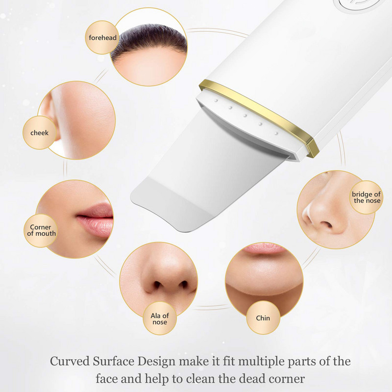 Ultrahangos bőrradír mély arctisztító gép peeling lapát arc pórustisztító arcbőrradír lifting gép