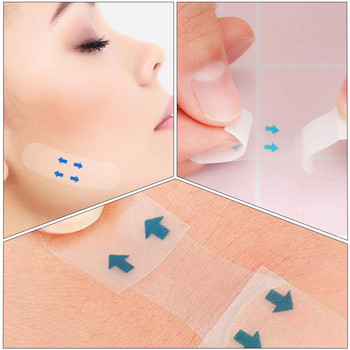 Face Lift Tape Αυτοκόλλητα Instant Lifting Skin Patch Αδυνατιστικό λαιμό Πηγούνι Double Invisible V Bandeye Strip Tool Makeup Shaped