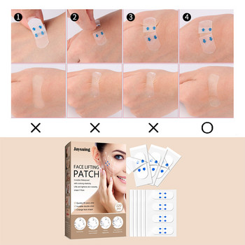 Face Lift Tape Αυτοκόλλητα Instant Lifting Skin Patch Αδυνατιστικό λαιμό Πηγούνι Double Invisible V Bandeye Strip Tool Makeup Shaped