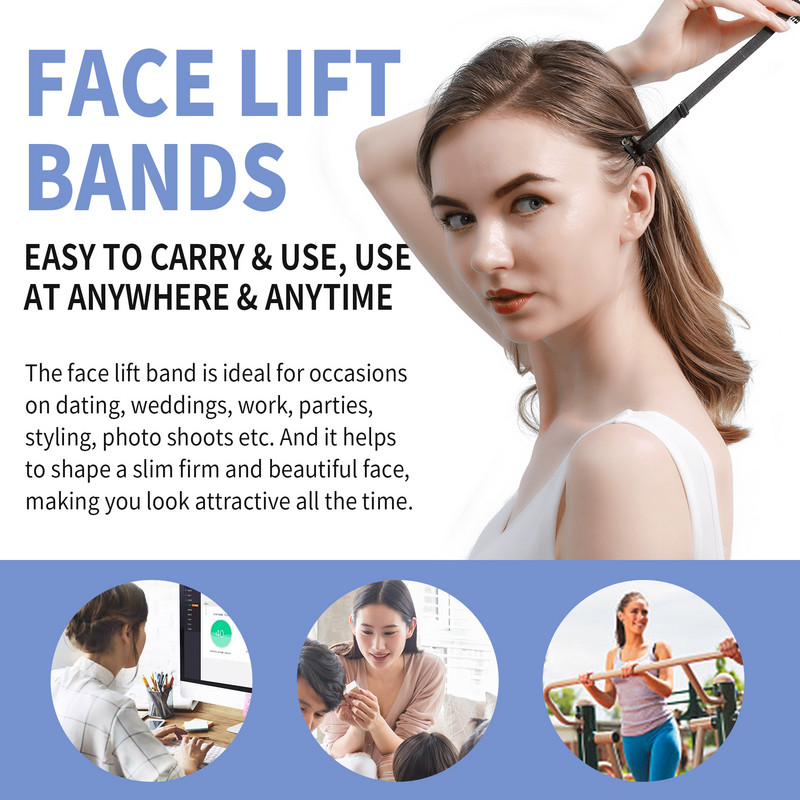 Face Lift Tape Facelift szalagok Állítható Face Lift nyújtó pánt Arc lifting tapasz Láthatatlan rugalmas szalag a hajhoz