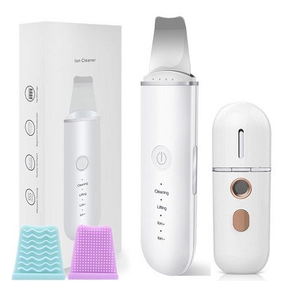 Ultrahangos bőrradír peeling arc mitesszer eltávolító arc lifting hámlasztó tisztító mély arctisztító arcmasszírozó