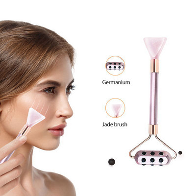 Novi valjak s puderom od kristalnog žada prikladan je za nošenje Tanak masažer za lice Ručni valjak Beauty Bar od zrna germanija Prekogranično