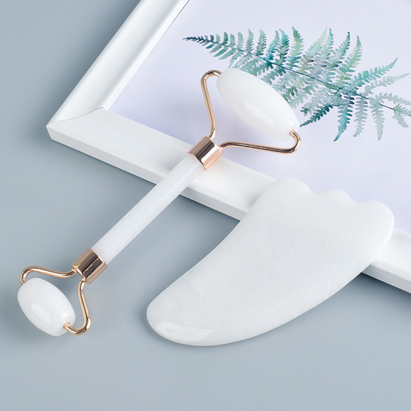 Lifting facial Masaj Guasha Scraper Masaj facial Relaxare Jad Roller Stone Cuarț trandafir natural Frumusețe Instrument pentru piele Cadou pentru fete