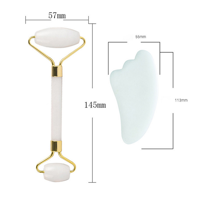 Lifting facial Masaj Guasha Scraper Masaj facial Relaxare Jad Roller Stone Cuarț trandafir natural Frumusețe Instrument pentru piele Cadou pentru fete