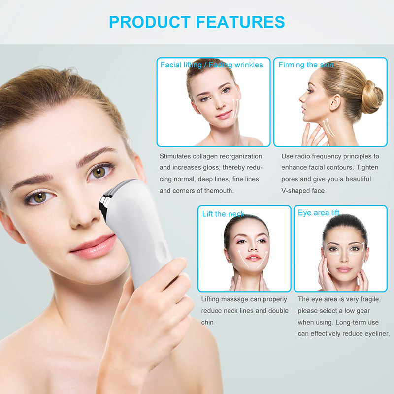 Ultrahangos Mini HIFU RF emelőgép Heat Up Beauty Device hordozható arcmasszírozó arcra szem nyak test bőrápoló termék
