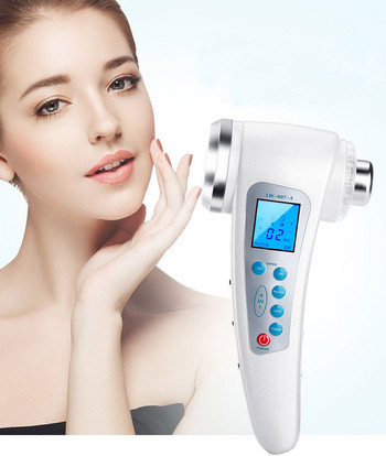 Ултразвуков галванично-йонен масажор за почистване на порите на кожата 7 LED Photon Skin Lift Подмладяване Грижа за лицето против бръчки Уреди за красота