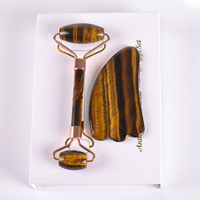 Natural Gua Sha Board bőrápoló masszírozó arc szépségéhez Jade görgős gouache kaparó Tigereye Stone Guasha cellulit masszázs