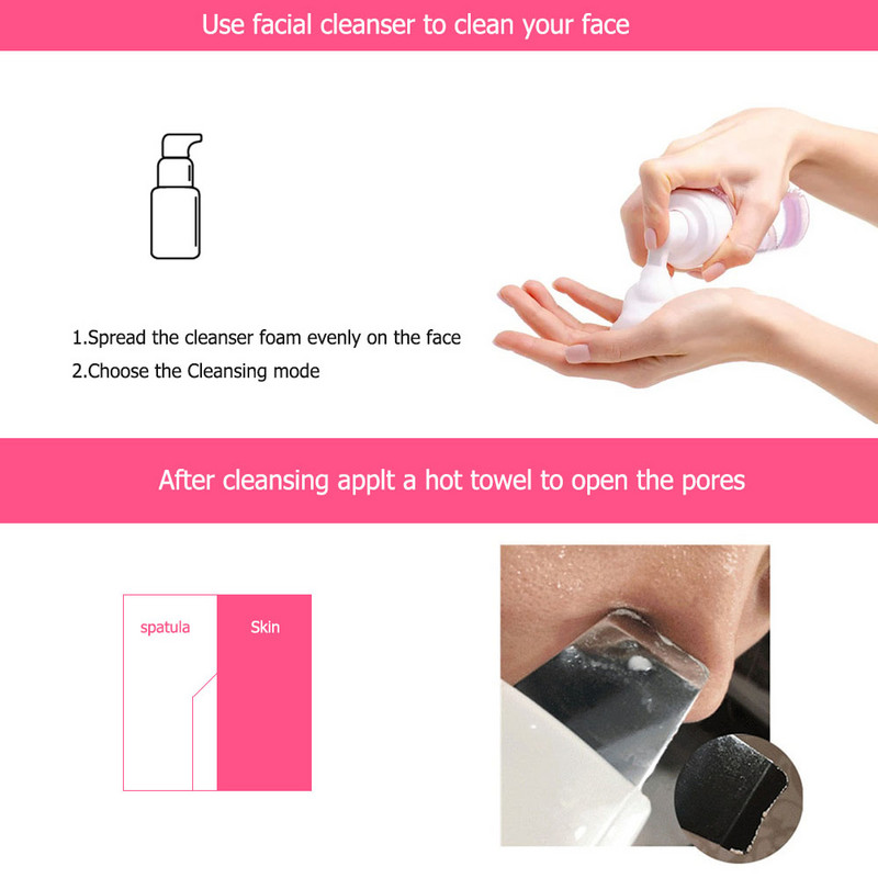 Beauty Star ultrahangos bőrradír tisztító arctisztító akne eltávolítás galvanikus arcfürdő ultrahangos peeling Clean Tone lifting